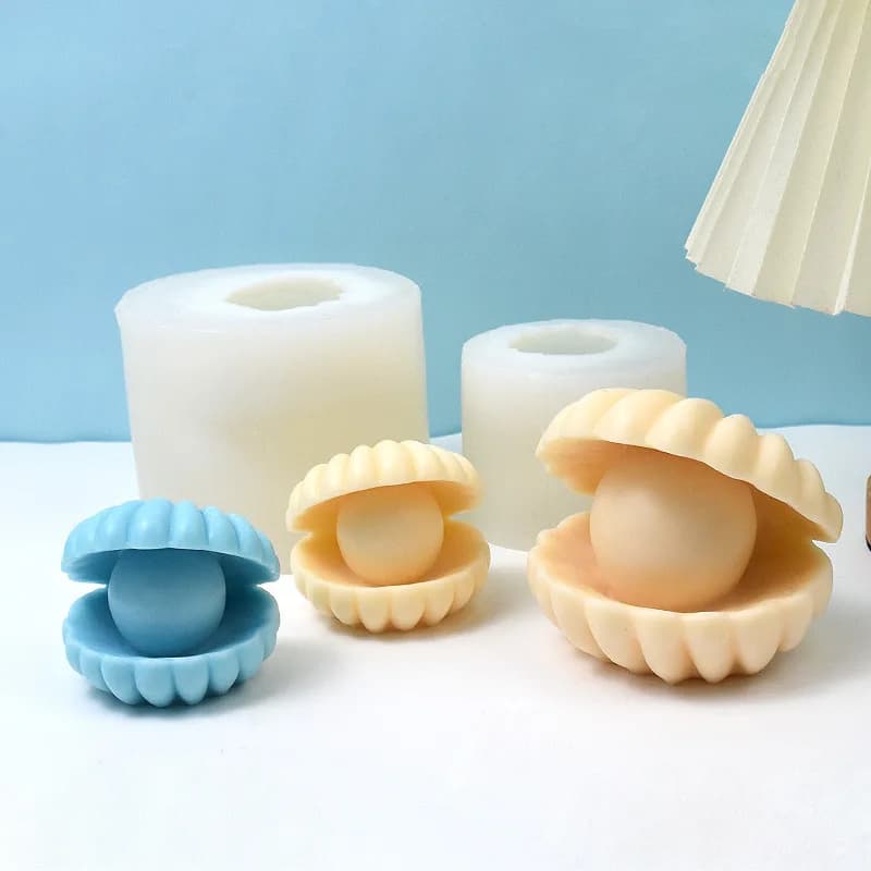 Pearl Shell Candle Silicone Mold Ins Wind Handmade Aromatherapy Gypsum Candle Mold Home Decoration Decoration Ornament