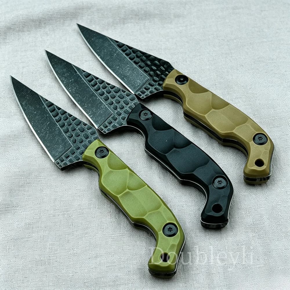 Coltello da Avventura Wilderness, Coltello Dritto EDC per Frutta, Coltello da Campeggio e Grigliate, Coltello da Cucina Portatile con Fodero K