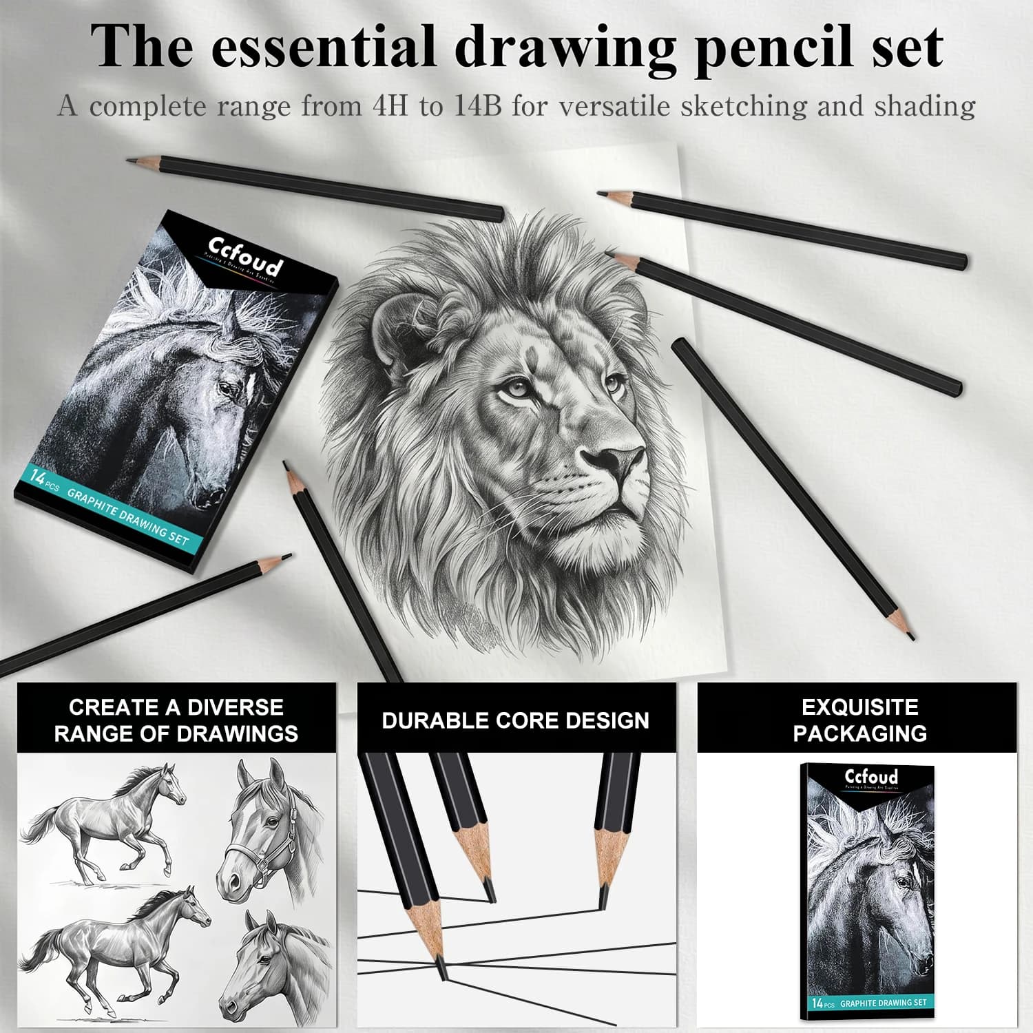 14/24/44/69/72pcs Drawing Sketching Coloring Set Drawing Pencils & Sketching Kit Art Tool Kit Professional Art Supplies Set