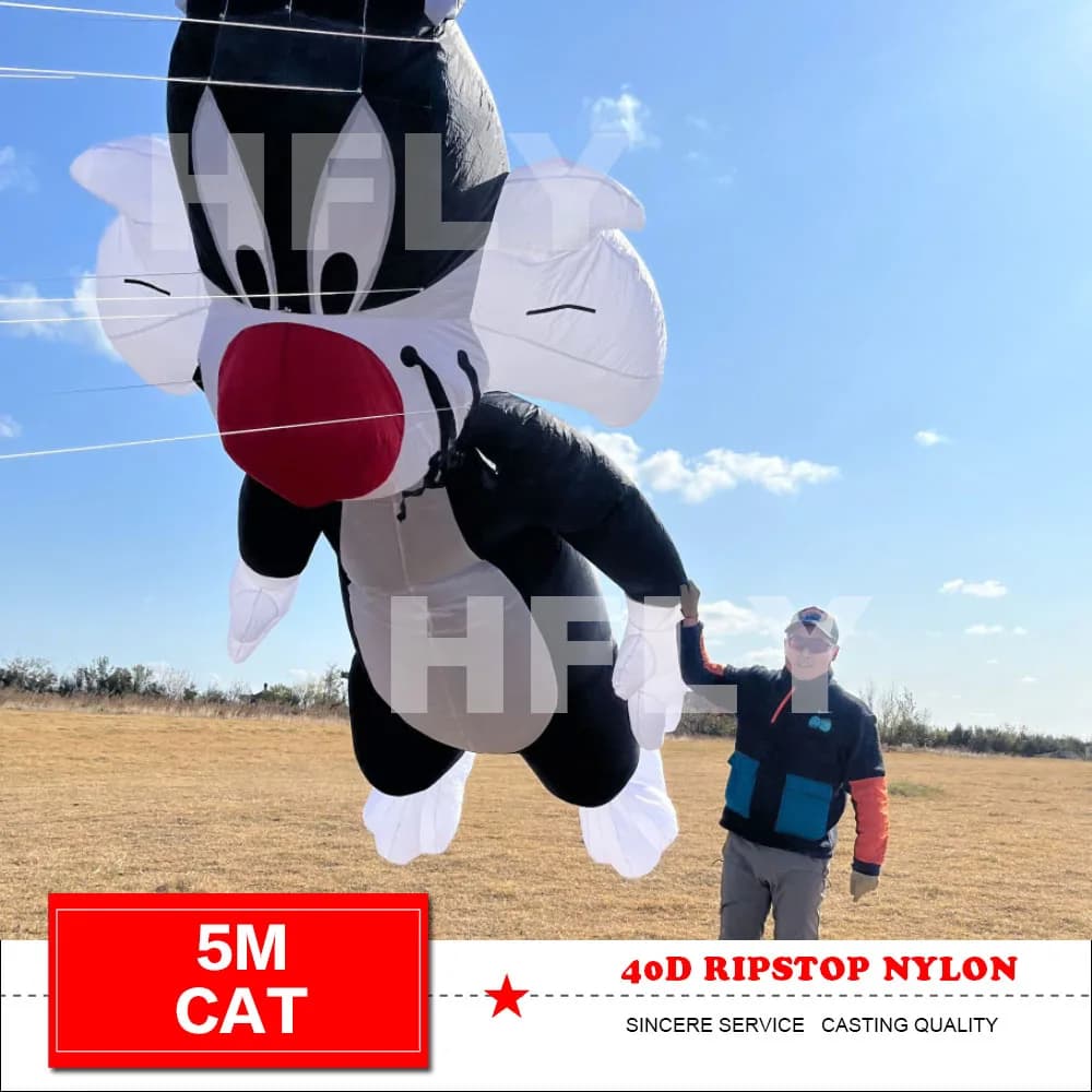 Nuovo arrivo 5m gatto linea pendente lavanderia morbido aquilone gonfiabile 40d ripstop nylon