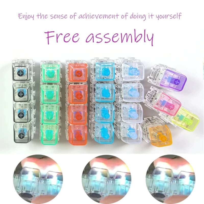 Disponibile Nuovo Portachiavi LED con Tastiera a Montaggio Libero, Giocattolo Antistress Sensoriale Clicker per Bambini