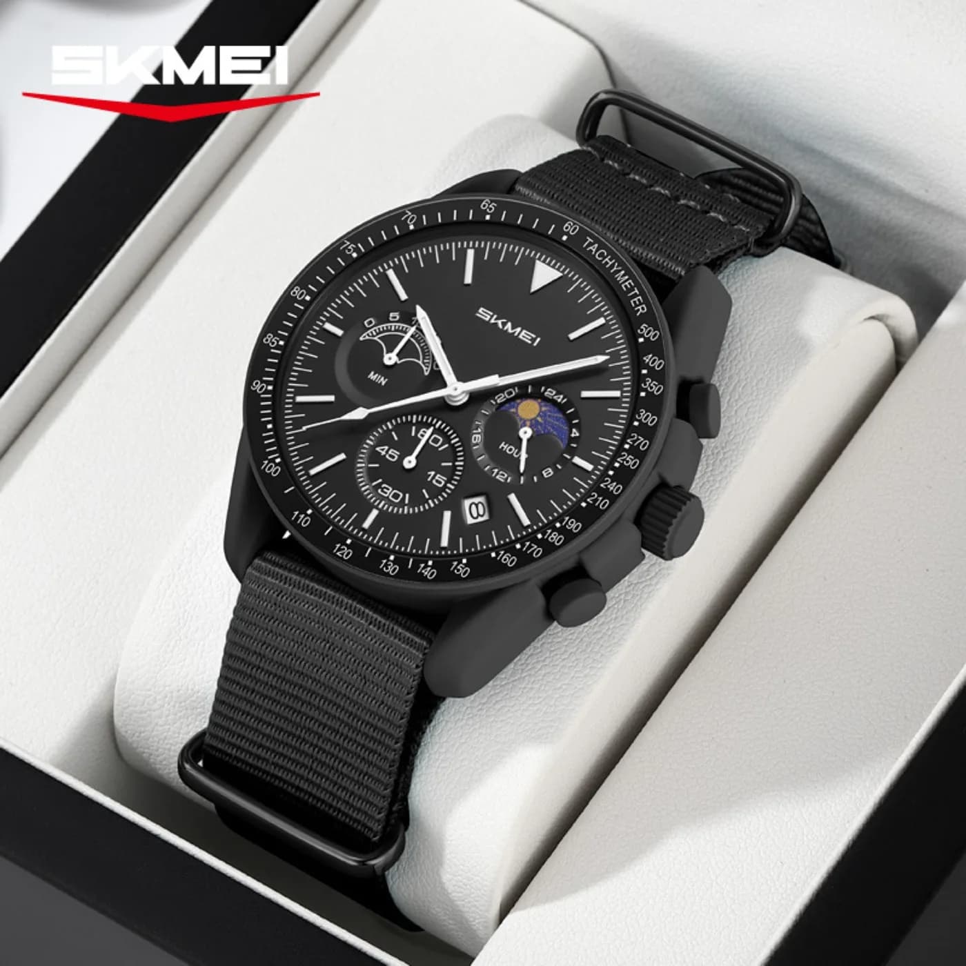 High Quality Creative Multifunctional Hot Selling Quartz Watch Men Women Fashion Countdown Multi Sub-dial Pattern Sun Moon Watch