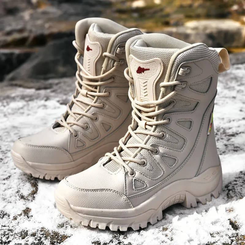 Stivali tattici da moto da uomo invernali da donna stringati esercito deserto da donna comode scarpe da arrampicata da trekking stivali da caccia antiscivolo
