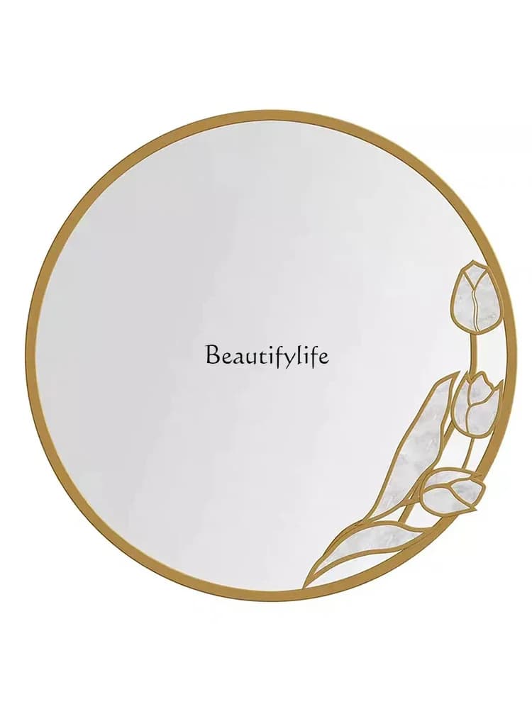 LD33 Specchio da bagno Lux con ingresso europeo Specchio da parete rotondo Fritillary Orchidea