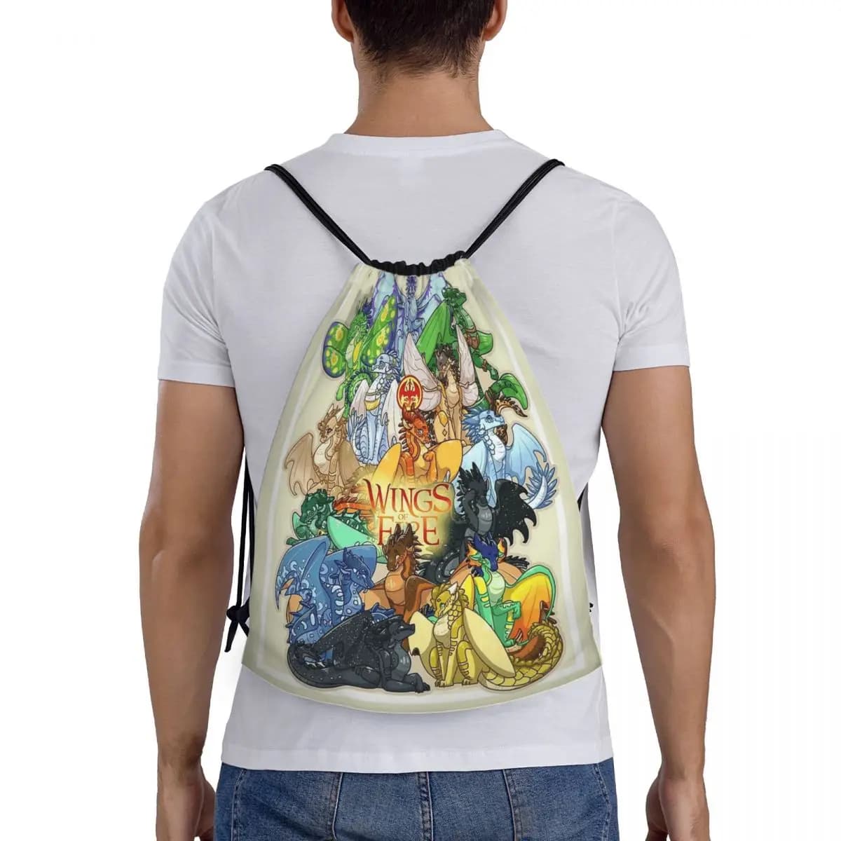 Zaini Wing Of Fire All Dragon, borse casual con coulisse, borse per articoli vari, borse per libri, per uomo, donna, scuola