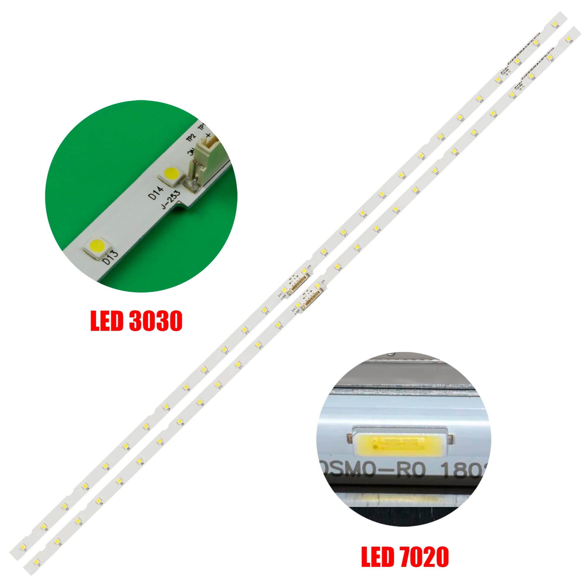 2 pezzi striscia LED UE43RU7090U UE43RU7172 UE43RU7179 UA43RU7200 UN43NU7090 UE43RU7090 UE43RU7102 UE43RU7415 UE43RU7459 UE43NU7442U