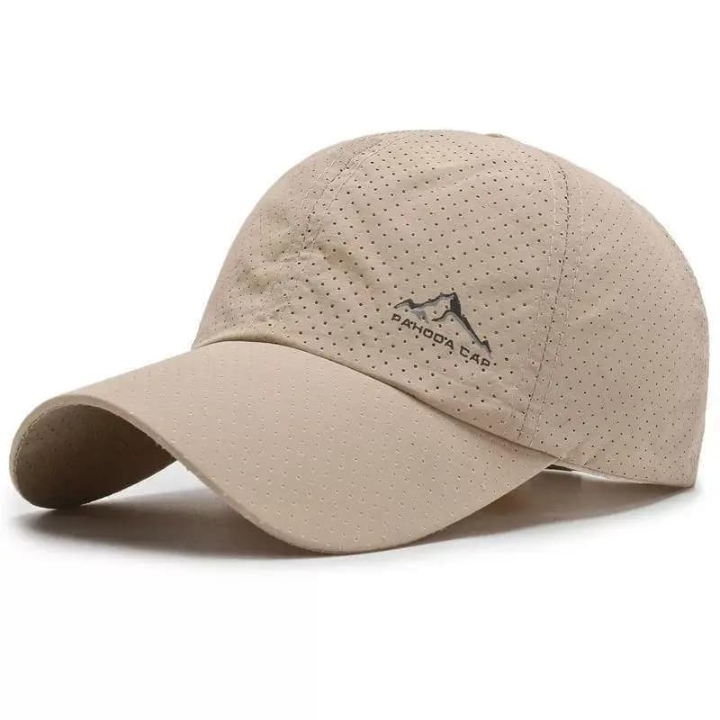 Cappellino da baseball estivo ad asciugatura rapida con stampa montagna e ventilazione, cappello da sole casual per sport all'aria aperta