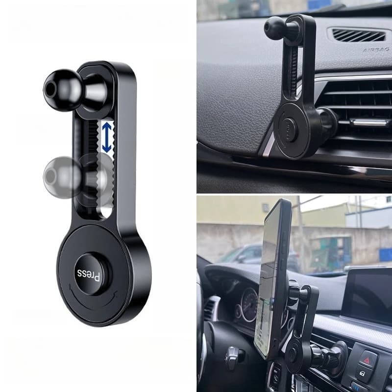 360° Rotation Adjustable Car Phone Holder Stand Accessory Interior Bracket Extension Rod for 17mm Ball Holder Car Display Screen