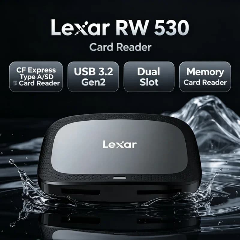 Lexar CFexpress Type A / SD Memory Card Reader SD Card Reader USB 3.2 Gen2 CFA Max 900MB/s Dual Slot RW530