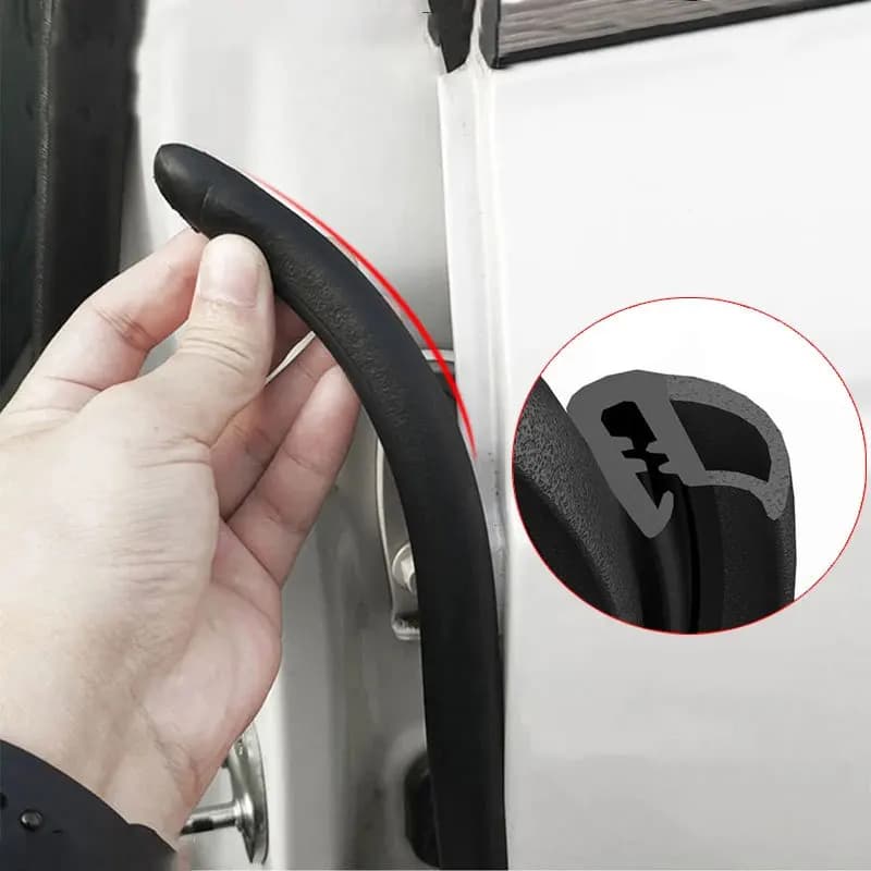 Guarnizione in Gomma per Bordi Porta Auto, Strisce di Tenuta per Montante B, Protezione Antirumore e Antivento per Porte e Bagagliaio Auto