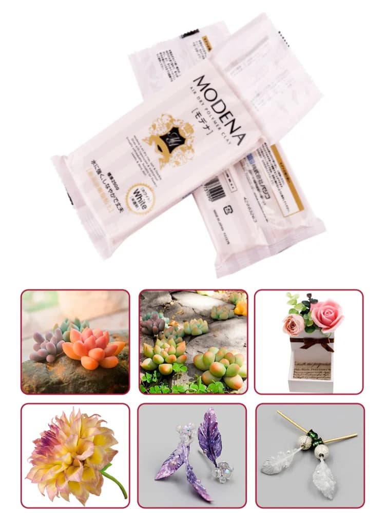 Japanese Resin Clay Stone Plastic Clay DIY Ceramic Crafts Earrings Pendant Plants Flower Carving Modeling Handmade Materials