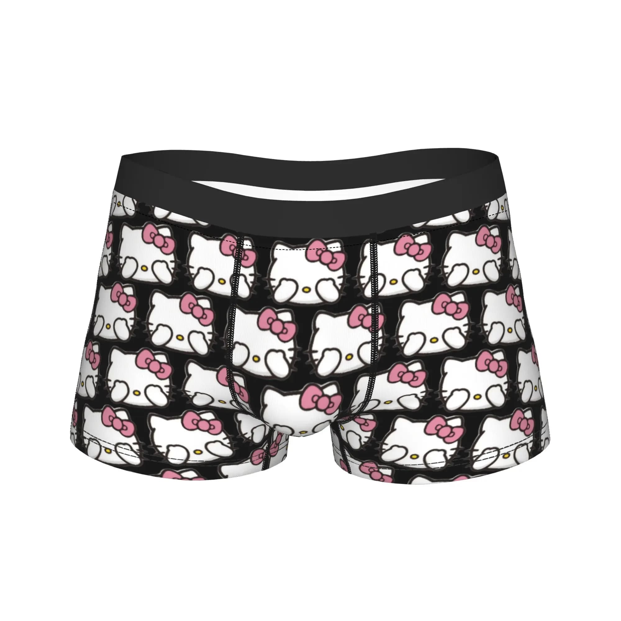 Cartoon Cat Hellos Kittys Underwear Custom Trunk Quality Men's Panties Comfortable Boxer Brief Gift Idea