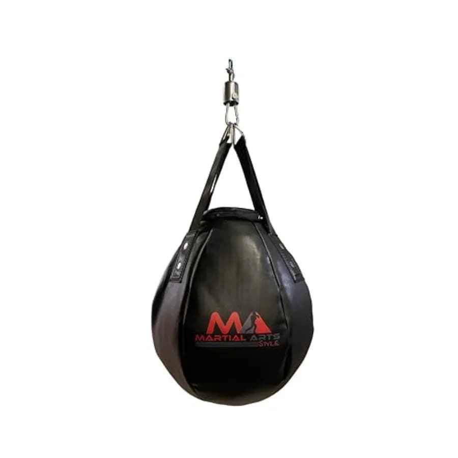 Sacco da Boxe a Goccia Professionale Wrecking Ball per Allenamento MMA, Kickboxing, Muay Thai, a Forma Rotonda