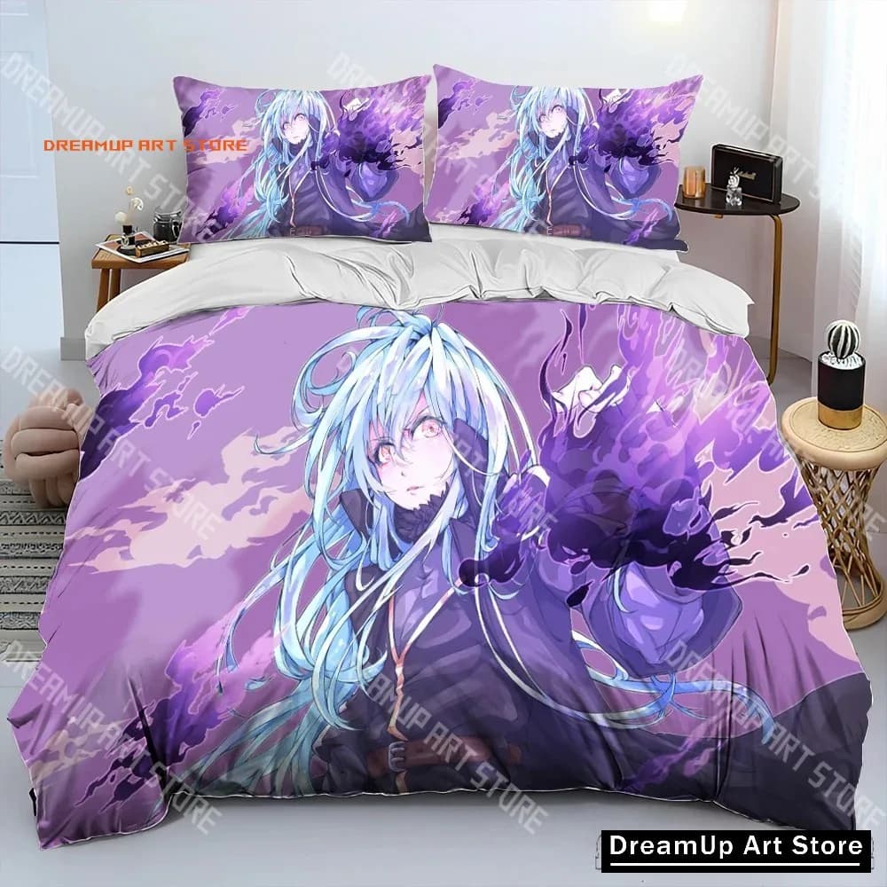 2026 I Got Reincarnated As A Slime Anime Comforter Duvet Cover Set HD Comforter Cover For Kids Bedding Sets Bedclothes Bedroom D