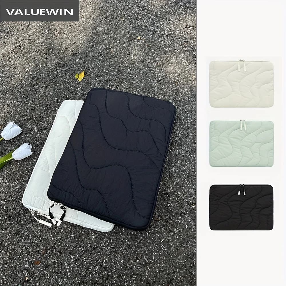 Custodia casual per laptop per MacBook Custodia leggera antiurto da 13-14 pollici con chiusura a cerniera Borsa da ufficio/tablet foderata in poliestere