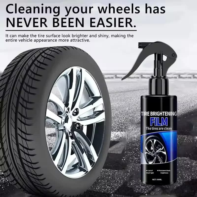 Spray per Rivestimento Pneumatici, Cera Sigillante Idrofobica Lucidante, Agente Rinnovante Nero per Pneumatici Auto