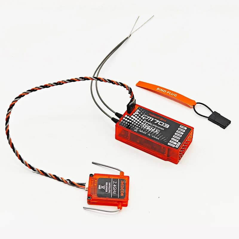 Ricevitore RX CM703 a 7 canali da 2,4 Ghz con uscita satellitare PPM e PWM compatibile con DSM2/DSMX per trasmettitore modello RC