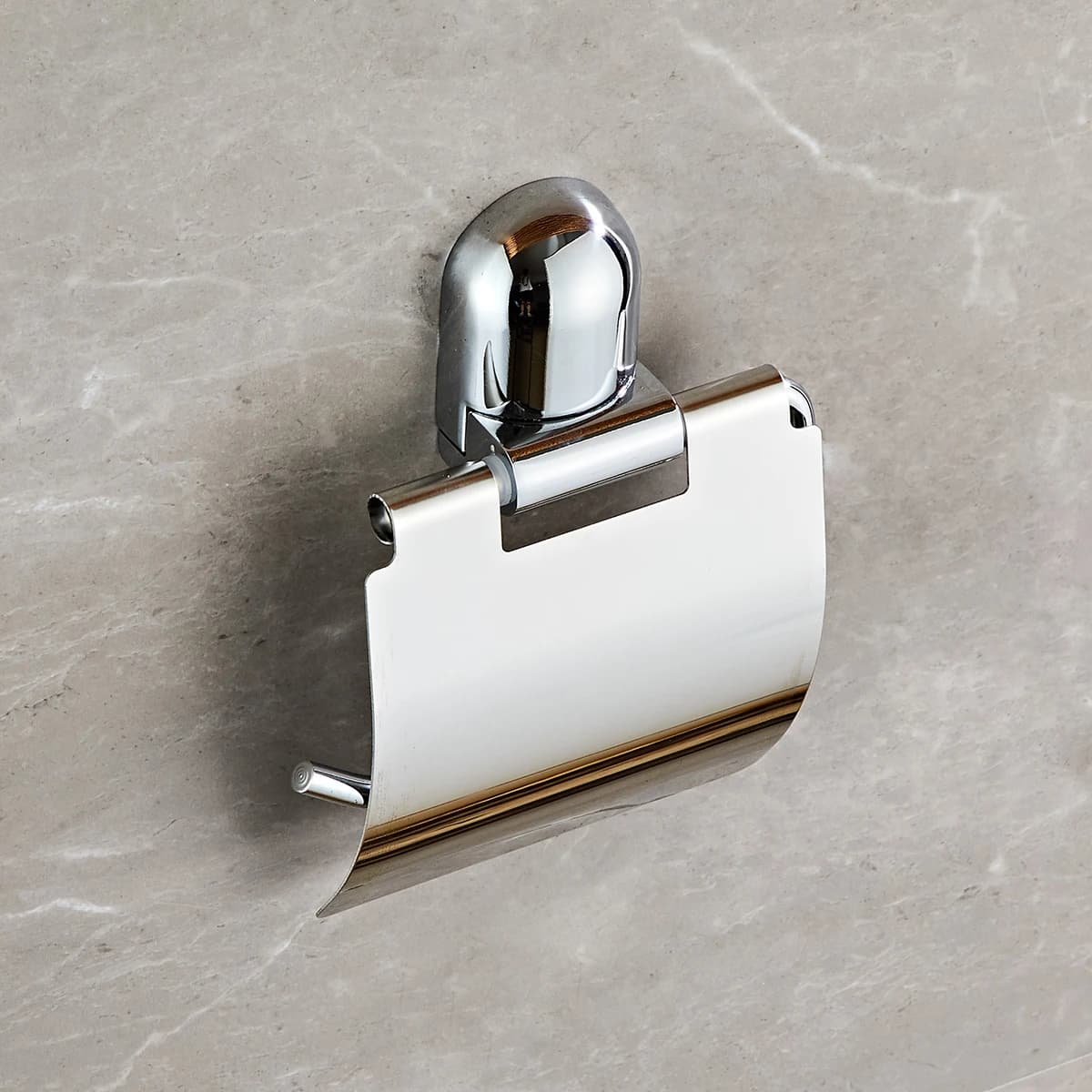 Drilling and installation - toilet paper holder for bathroom with cover plate - wall-mounted toilet roll holder, bathroom hardwa