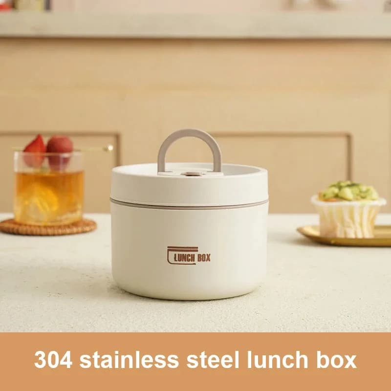 Resistente portapranzo Bento in acciaio inossidabile con design termo portatile Barattolo per alimenti perfetto per i pasti in viaggio come Bento Box per bambini