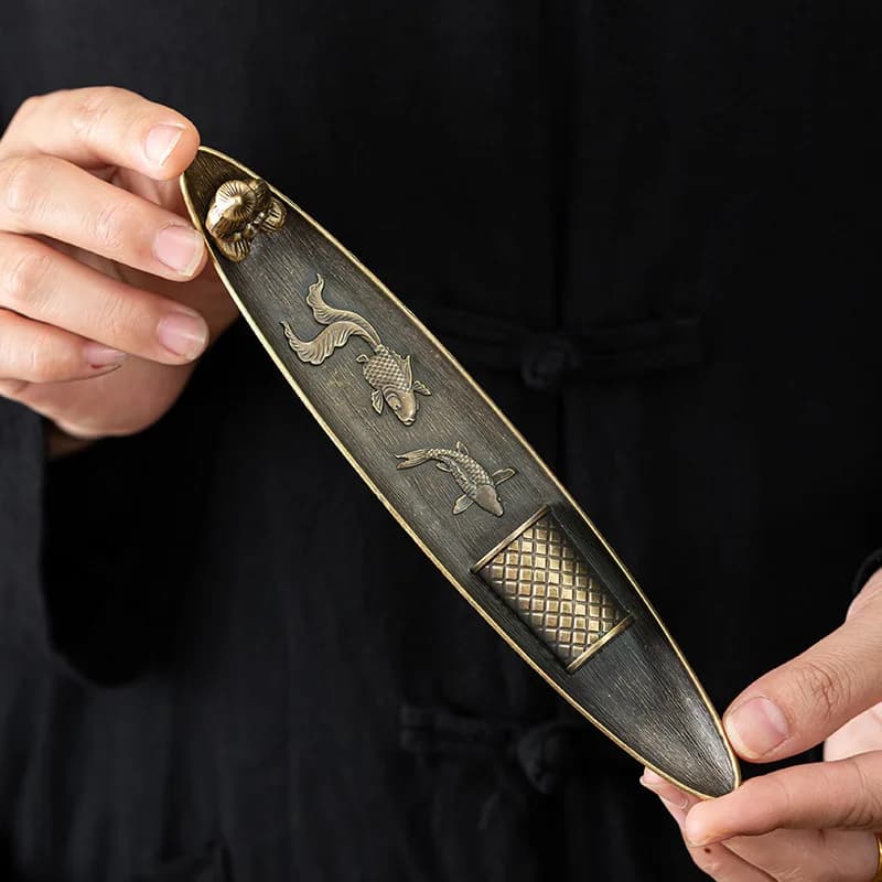 Vintage Fisherman Fishing Stick Incense Holder, Zen Tea Ceremony Agarwood Sandalwood Incense Burner Desktop Ornament Gift