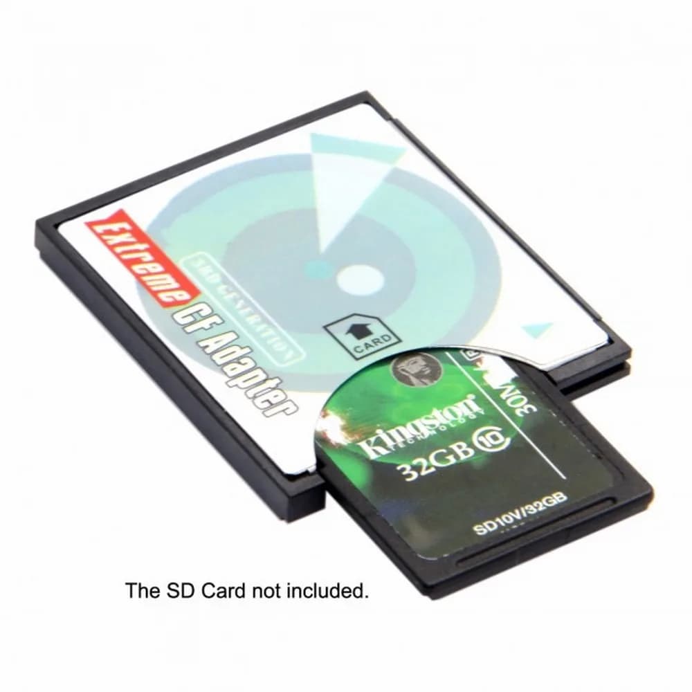 SD SDHC SDXC to CF Compact Flash Memory Card Adapter Reader Type 1 High-Speed Extreme CF to SD Card Reader Adapter