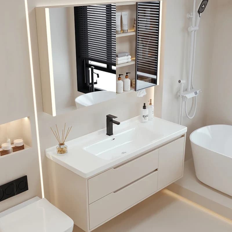 WC grande mobiletto da bagno specchio salvaspazio display nordico portaoggetti mobiletto da bagno doccia armadio De Rangement mobili