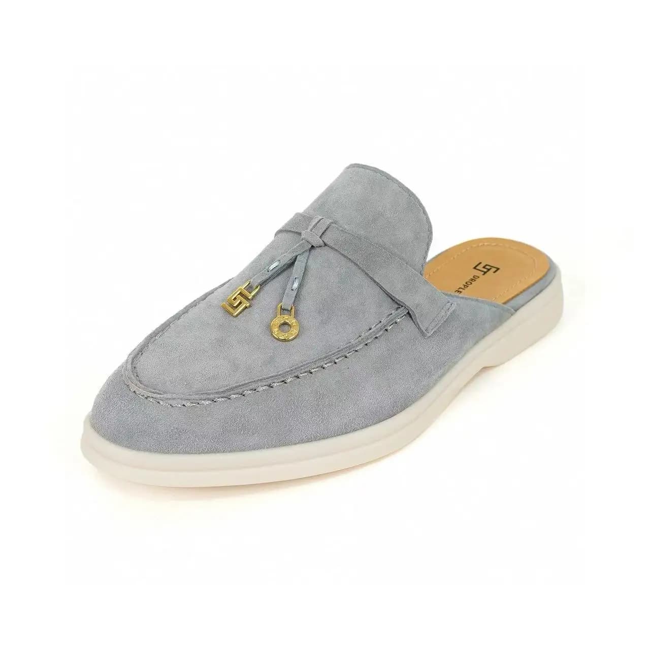 2025 New Autumn Retro with thick sole Boken casual shoes for men, One Step Step Baotou Half slippers, No Back Heel Muller Shoes
