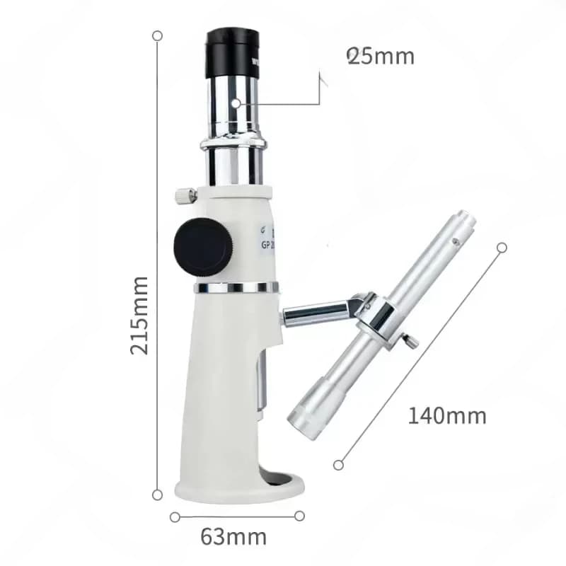 Lente d'ingrandimento con scala specchio centrifold con microscopio righello con lampada alta da misura 100x