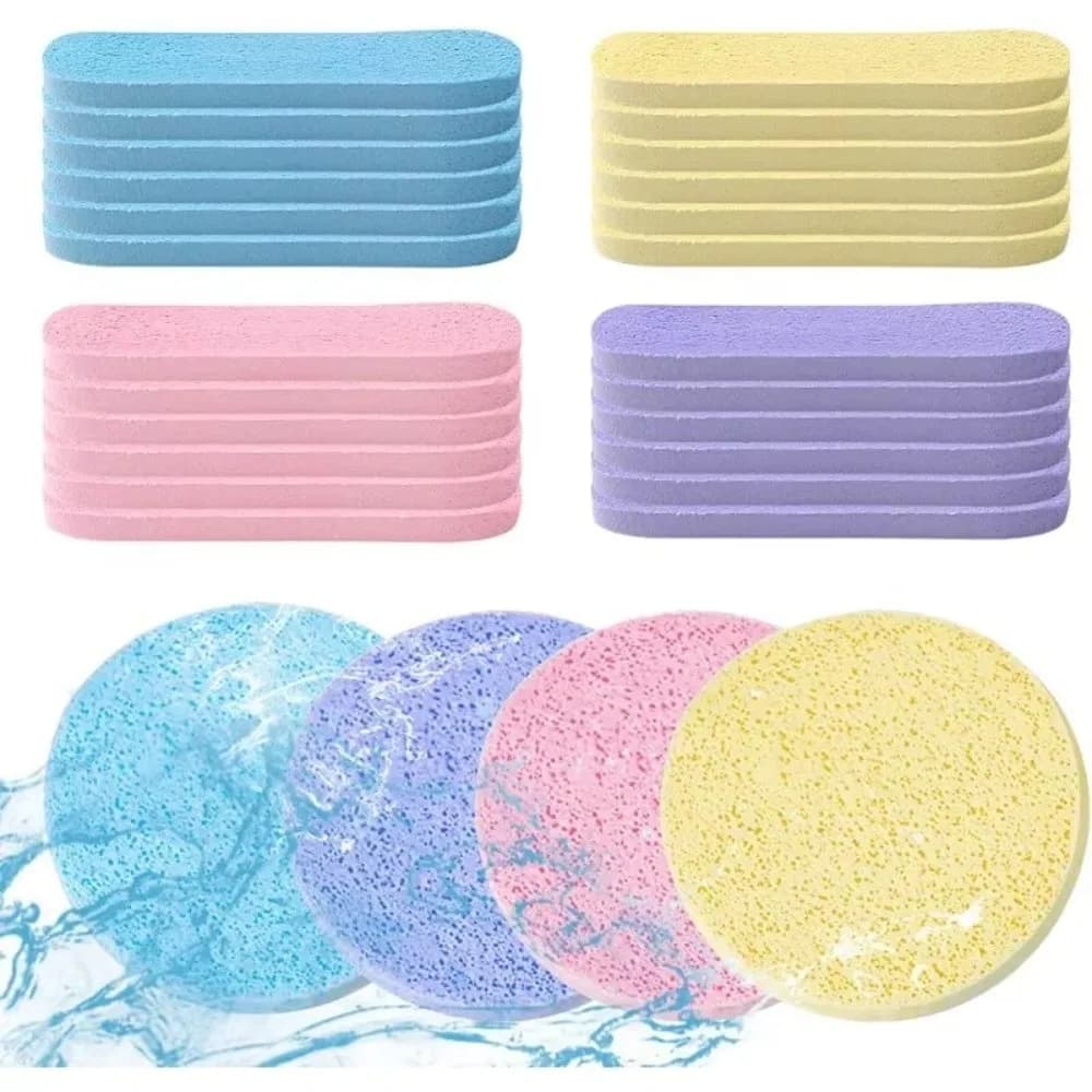 12PCS/Set Compressed Cosmetic Puff Facial Clean Pad Skin Care Facial Clean Washing Sponges Makeup Skin Care Tool