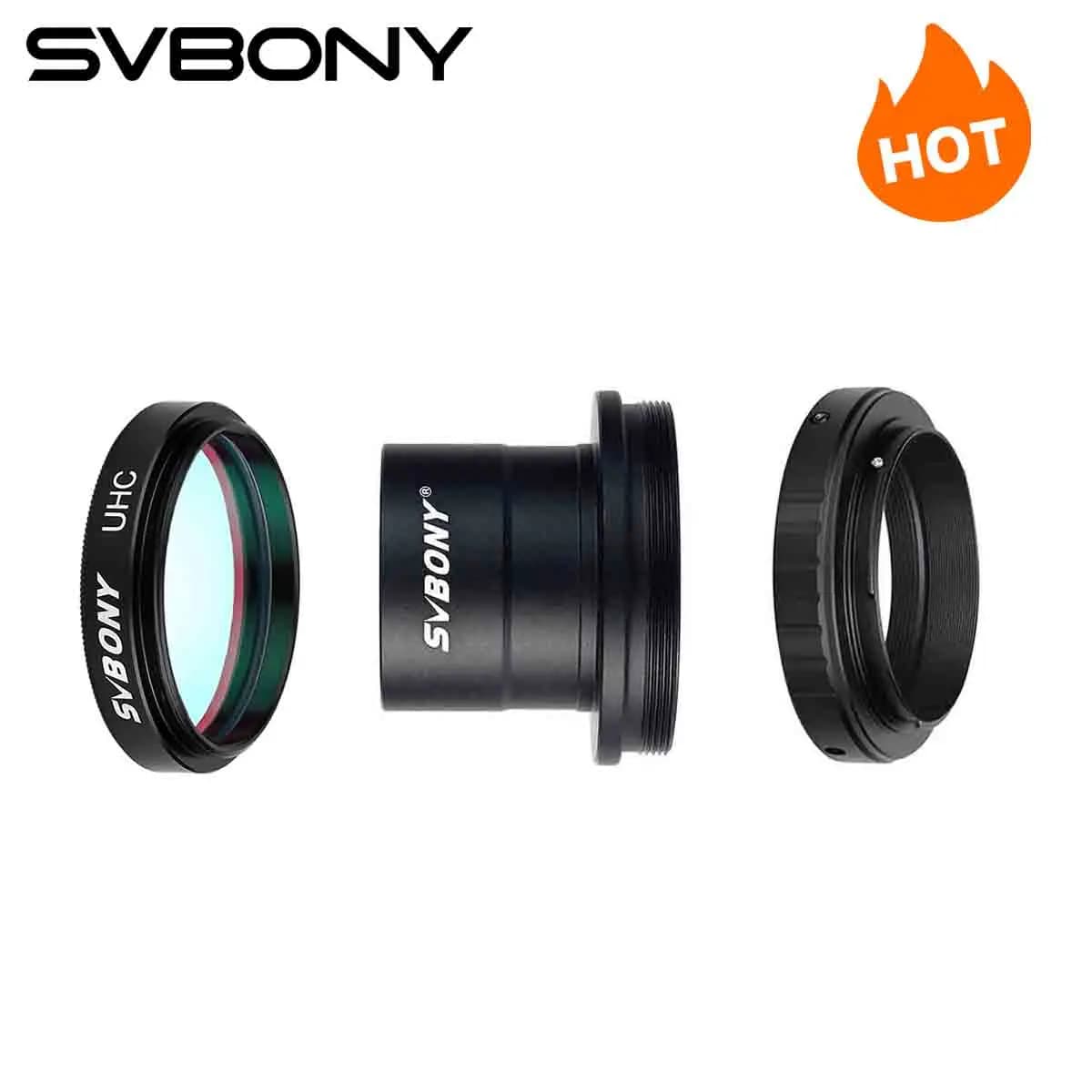 Filtro Svbony UHC con anello adattatore per fotocamera, adattatore per telescopio M42 da 1,25" a T