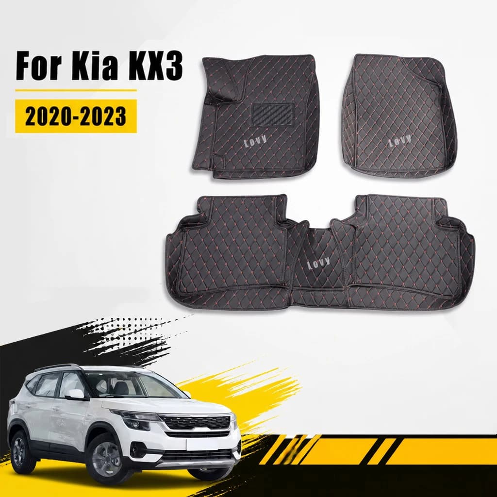 Car Floor Mats For Kia Seltos KX3 2024 2023 2022 2021 2020 Carpets Auto Interiors Accessories Foot Rugs Waterproof Automobiles