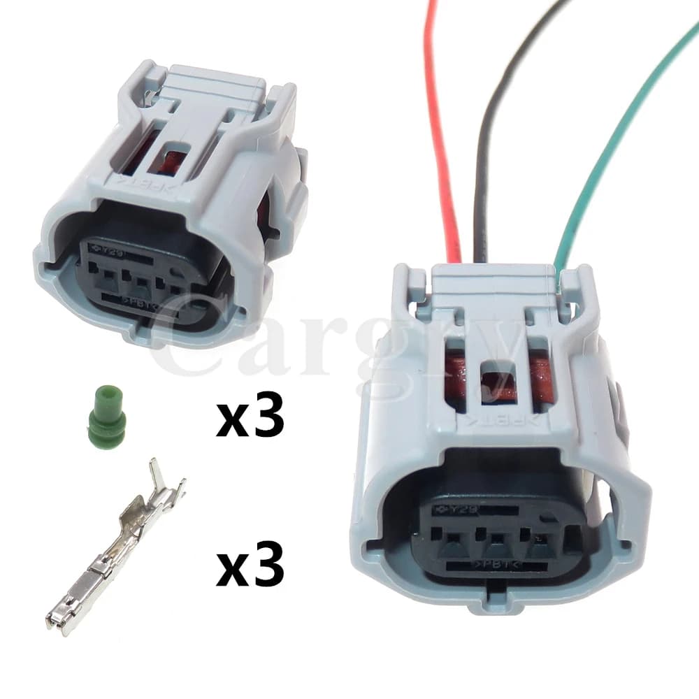 1 Set 3P 6189-1130 Automobile piccola spina di corrente connettori elettrici presa per cavo auto