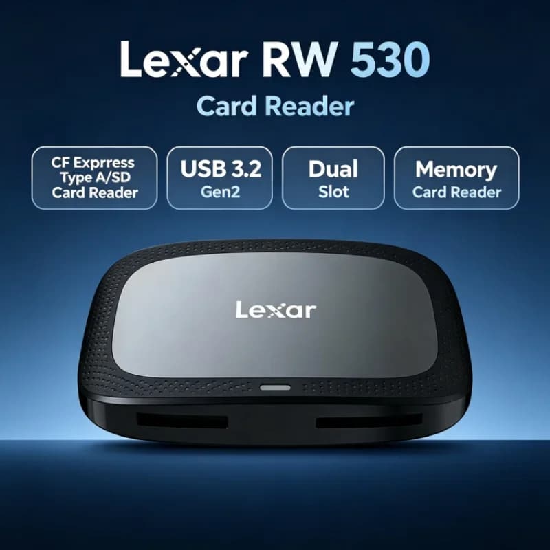 Lexar CFexpress Type A / SD Memory Card Reader RW530 CFA Max 900MB/s USB 3.2 Gen2 SD Card Reader Dual Slot