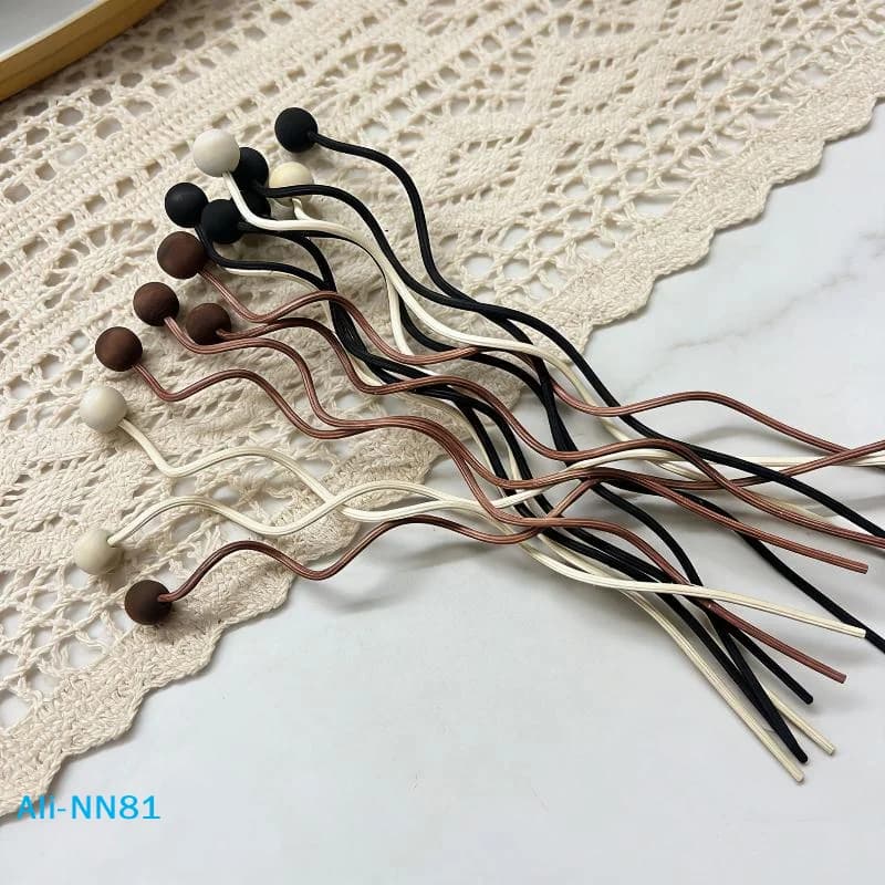 【N】Wooden Bead Wave Shaped Rattan Reed Diffuser Sticks Replacement Refill For Home Fragrance Aromatherapy Office Home Decor