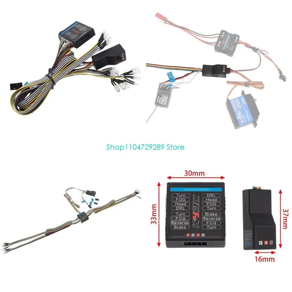 D8KE RC Auto Simulazione Polizia-Allarmante Flash LED per 1/8 1/10 RC Auto Yokomo HPI