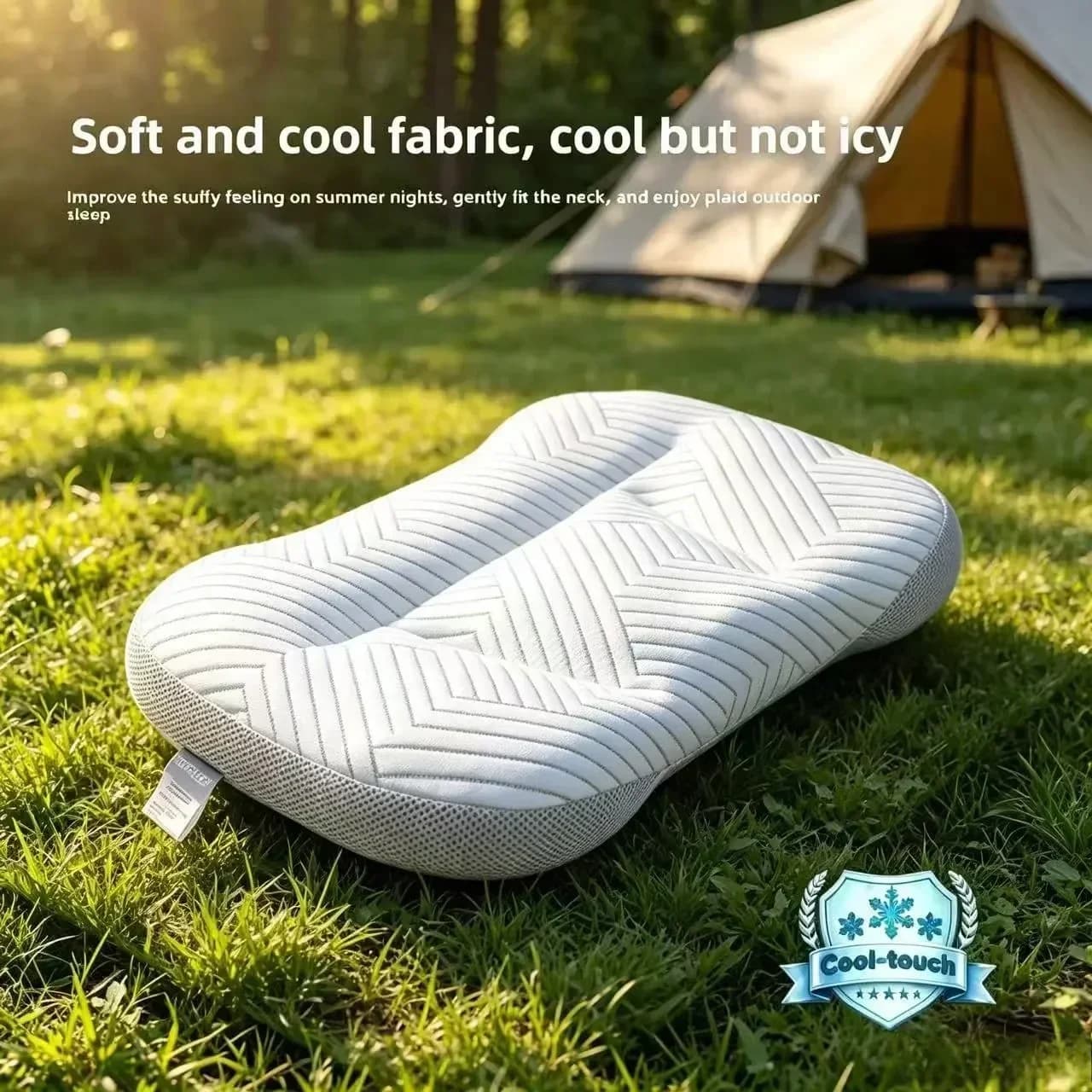 60x38.5x10cm Camping Inflatable Pillow Portable Ultralight Travel Hiking Air Sleeping Pillow for Neck and Lumbar Support