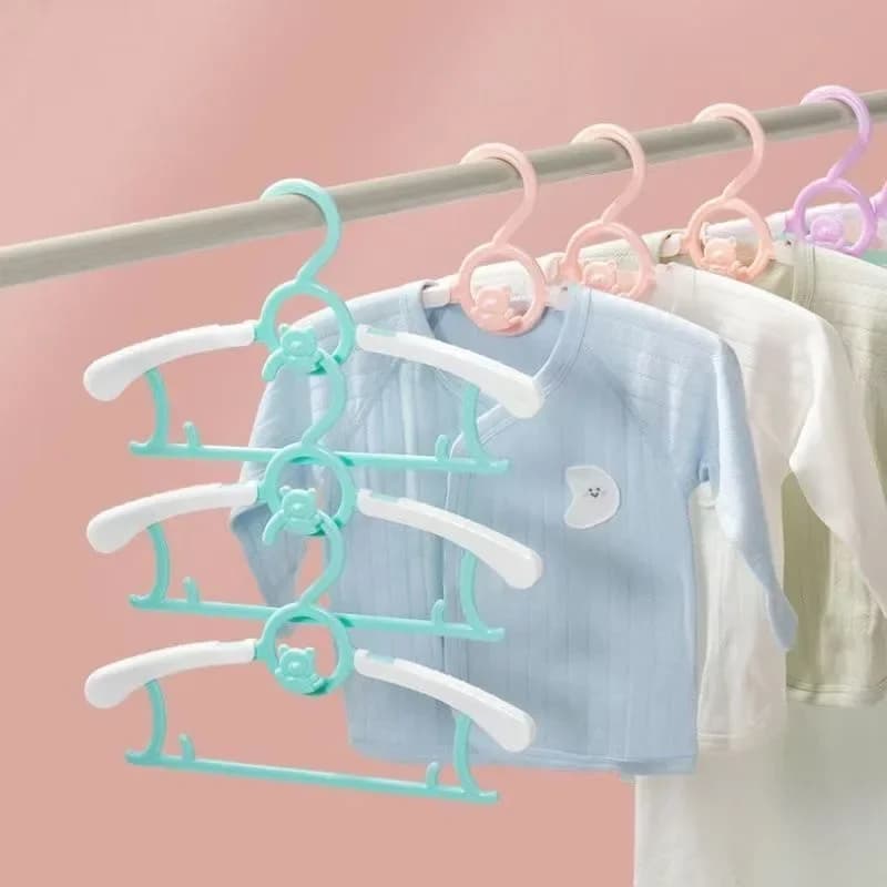 UNTIOR Non-slip Baby Clothes Hanger Adjustable Storage Hangers Cute Kids Clothes Organizer Closet Children Baby Coats Rack