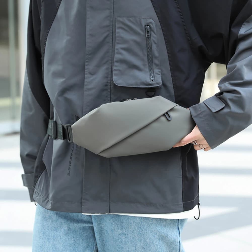 Men's Waterproof Waist New Minimalist Outdoor Sports Jogging Race Waist Bag Fashion Shoulder Belt Bag Men's Chest Bag