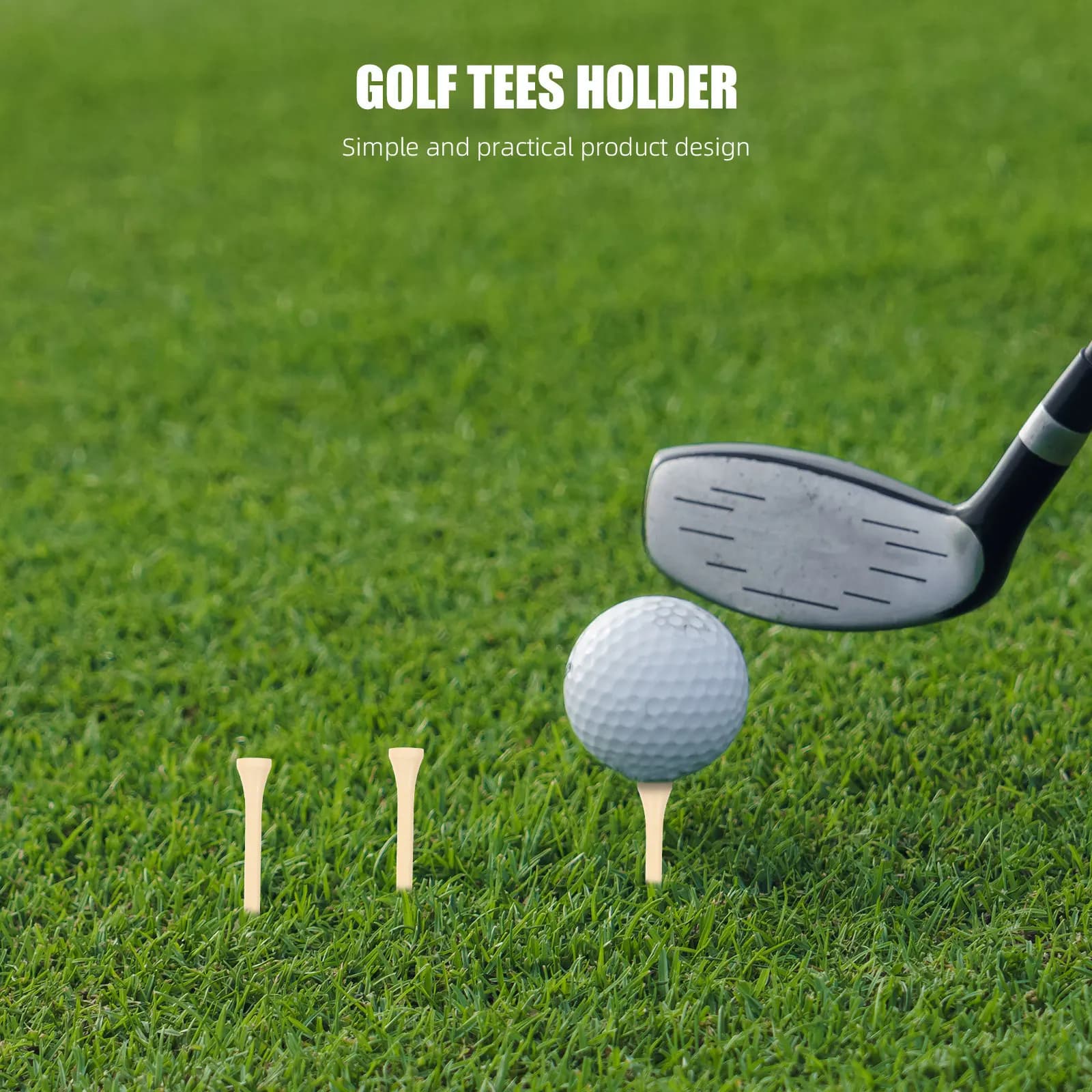 Set Porta Tee da Golf in Plastica, Sicuro e Affidabile, Leggero e Portatile, Organizzatore per Borsa, Cintura o Tasca, Facile da Trasportare