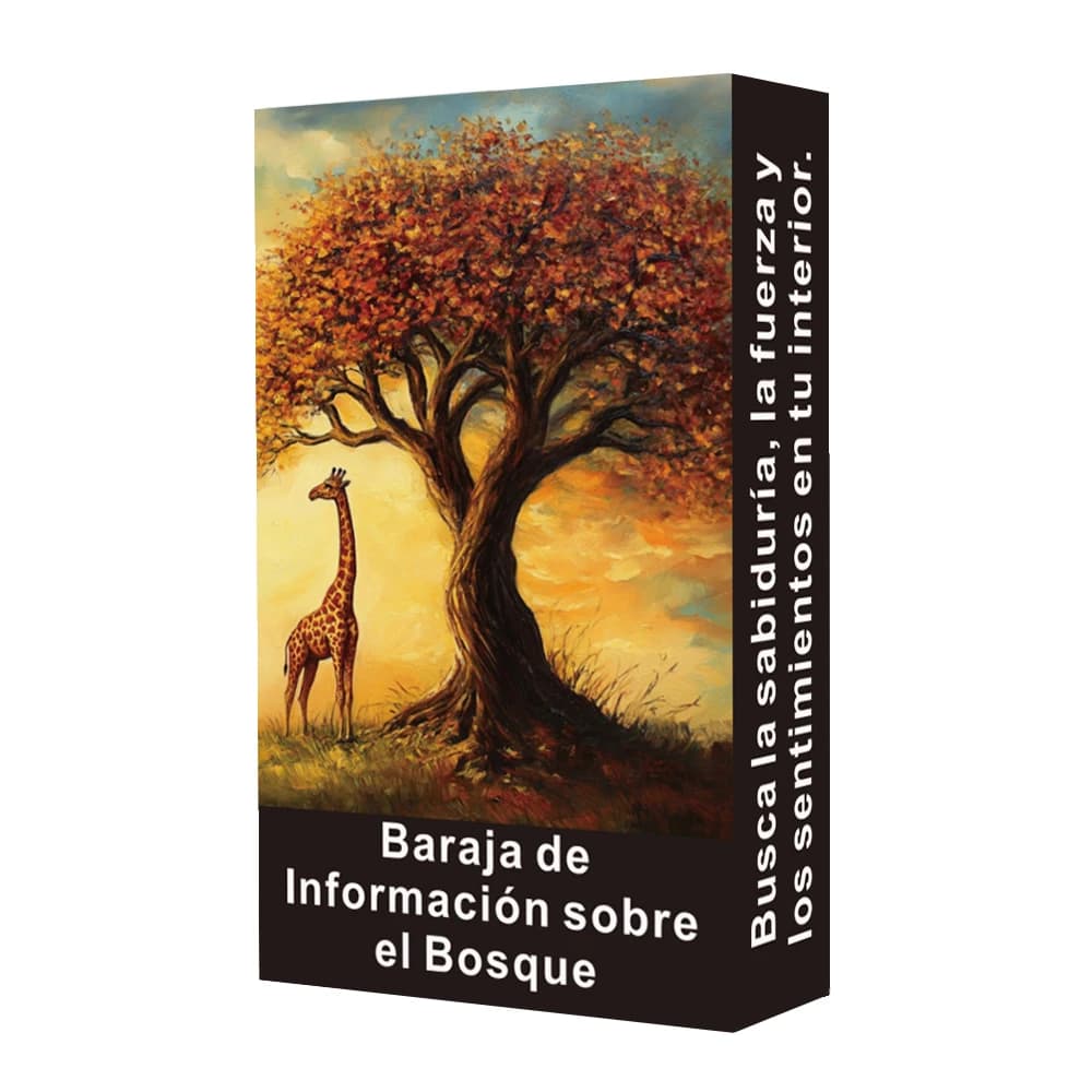 Carte dei tarocchi spagnoli, mazzo dei tarocchi delle informazioni sulla foresta, carte Oracle della foresta incantata mistica con parole chiave, 12x7 cm, 56 carte