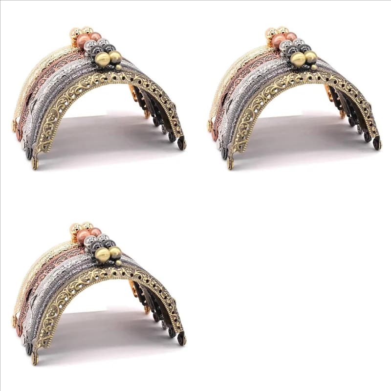 ABRT-15-Piece Metal Wallet Frame Kiss Clasp Lock DIY Coin Bag Hand Sewing Craftsmanship,3.3 Inch/8.5Cm