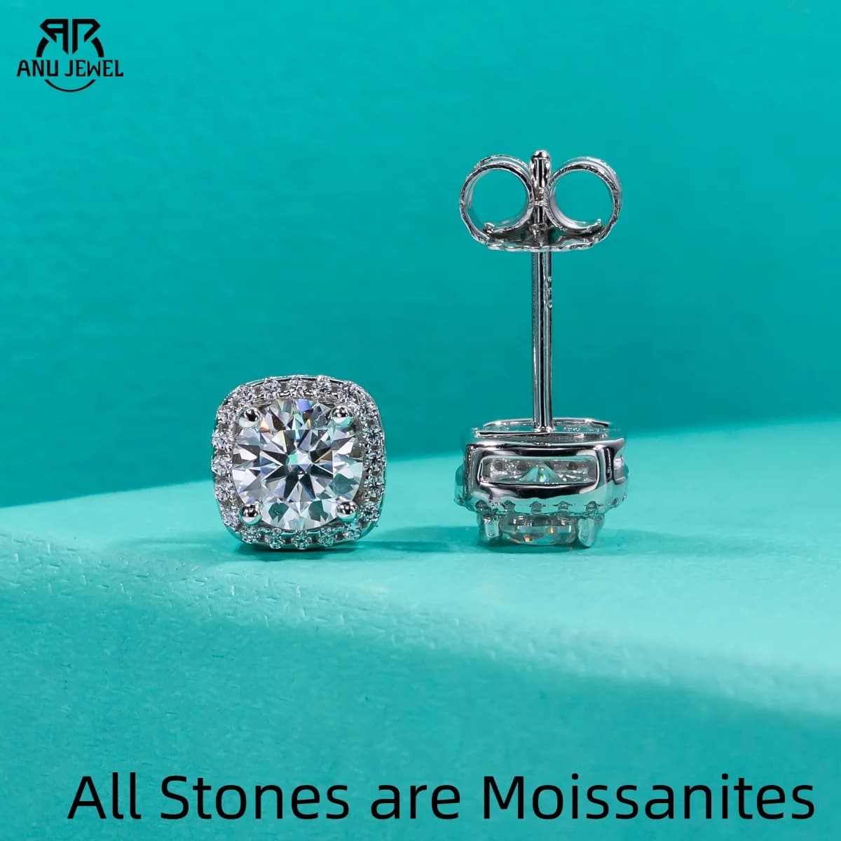 AnuJewel 5mm 1cttw D Colore Moissanite Diamante Orecchini in argento sterling 925 per donna Gioielleria raffinata all'ingrosso