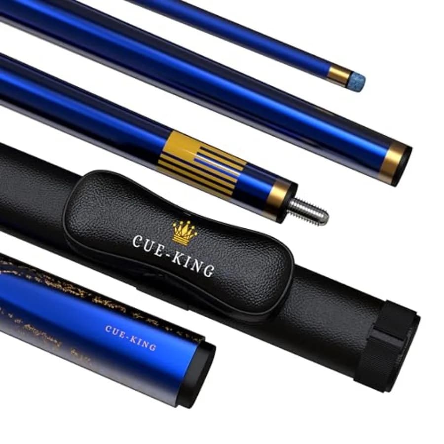Premier Pool Cue 58" 20oz 2 Piece with 9.5mm Premium Tip and Leather Case, Pool Stick, Cue Stick, Billiard Cue Stick, Taco De B