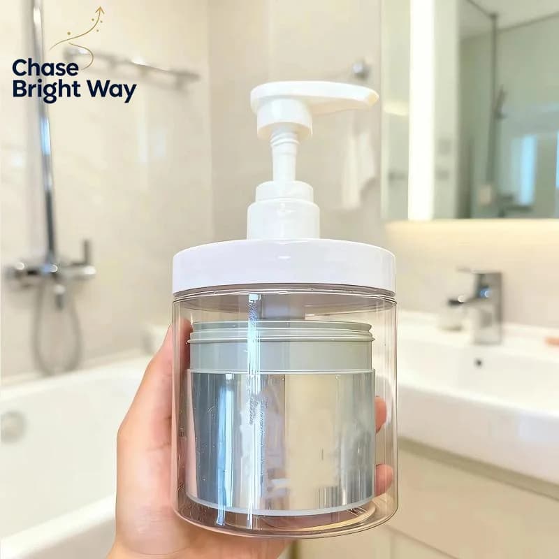 Empty Large Capacity Hair Mask Dispenser Bottle Pressurized Transparent BPA Free for Bathroom Salon Detergent Lotion Storage