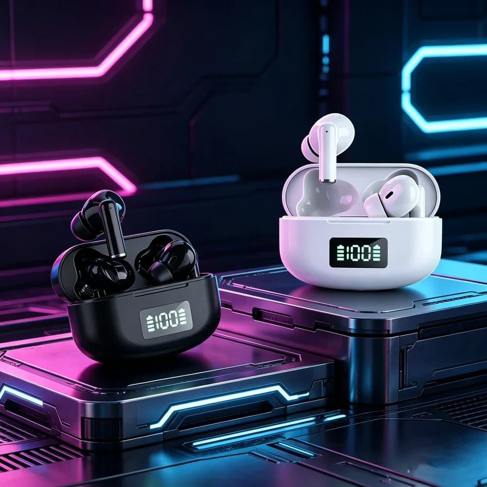 New TWS Bluetooth Earphones Wireless Sports Stereo In-Ear Noise Headphones Comfortable Bluetooth Earbuds