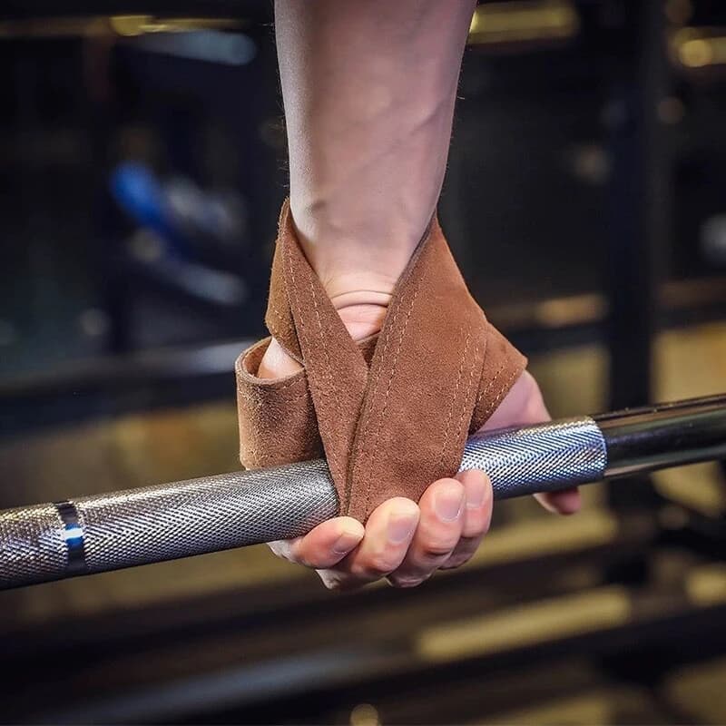 Wrist straps for cow leather wrist belt with 8 words for gym, fitness, weight lifting, pull-up, bodybuilding, shearing