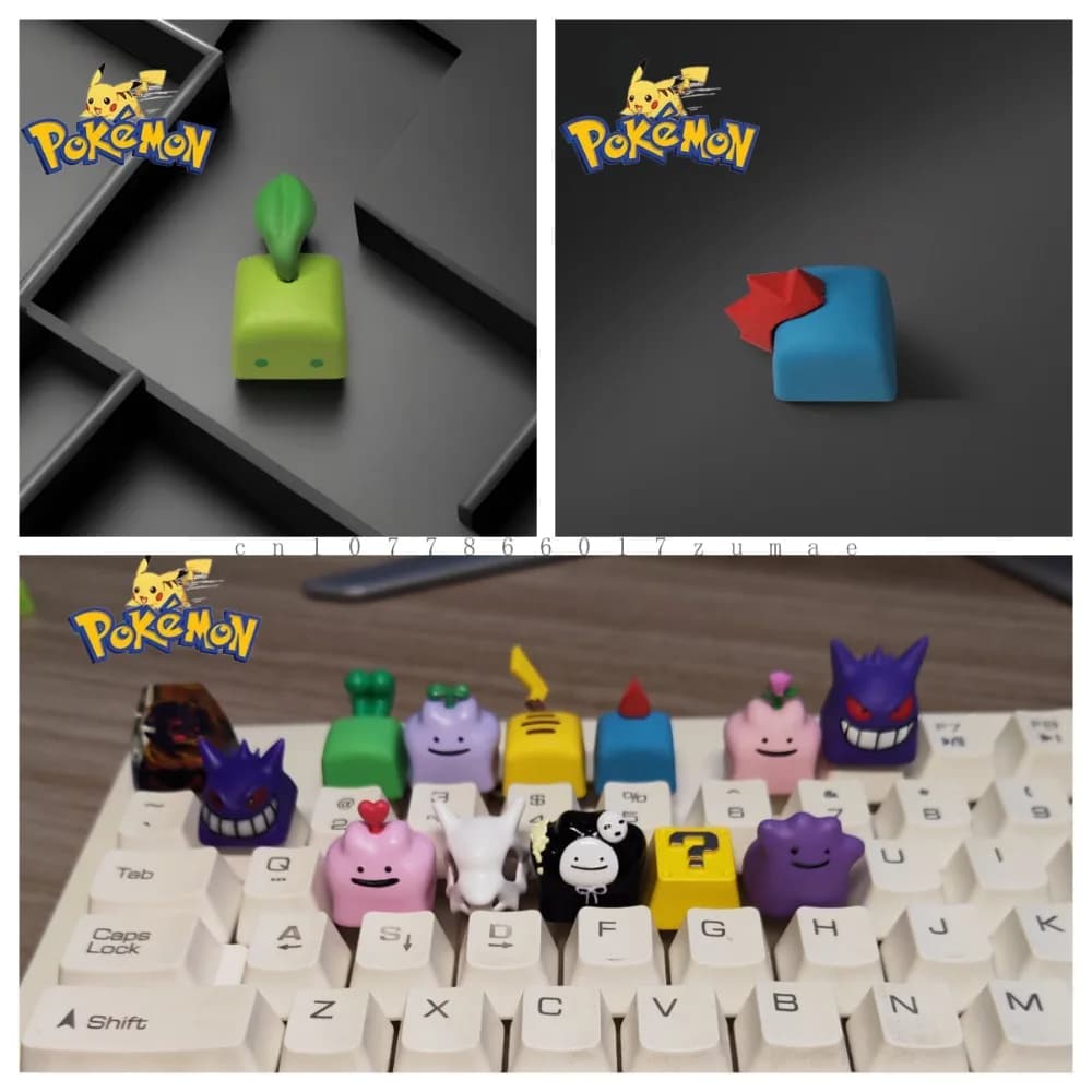 Copritasti Pokemon Anime Copritasti in resina totodile Copritasto personalizzato fatto a mano fai-da-te per accessori per tastiera meccanica Regali di festa