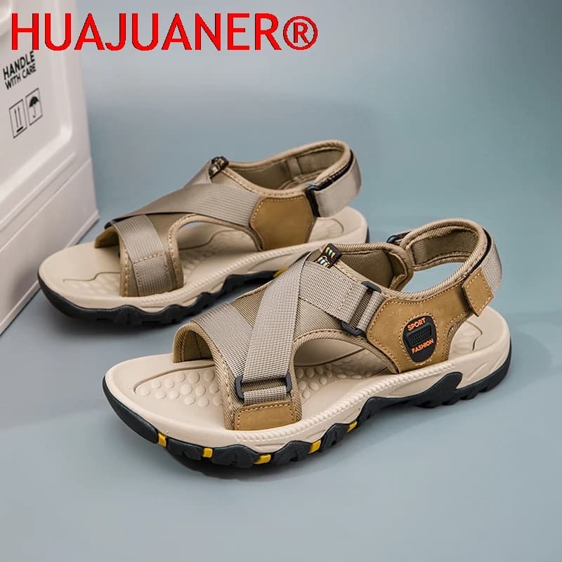 Men's Summer Sandals for Foreigners, Fashion Casual sneakers, Breathable and Resistant for Holiday, Beach, Hiking and Walking