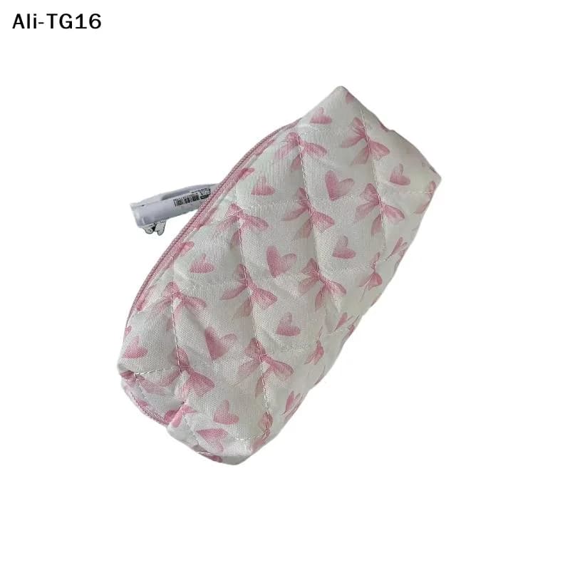 【TG16】()1Pz 2025 Nuovo Astuccio Grande Capacità per Ragazze, Simpatico con Fiori e Fiocco a Farfalla, Borsa Porta Penne, Borsa Trucchi, Forniture di Cancelleria