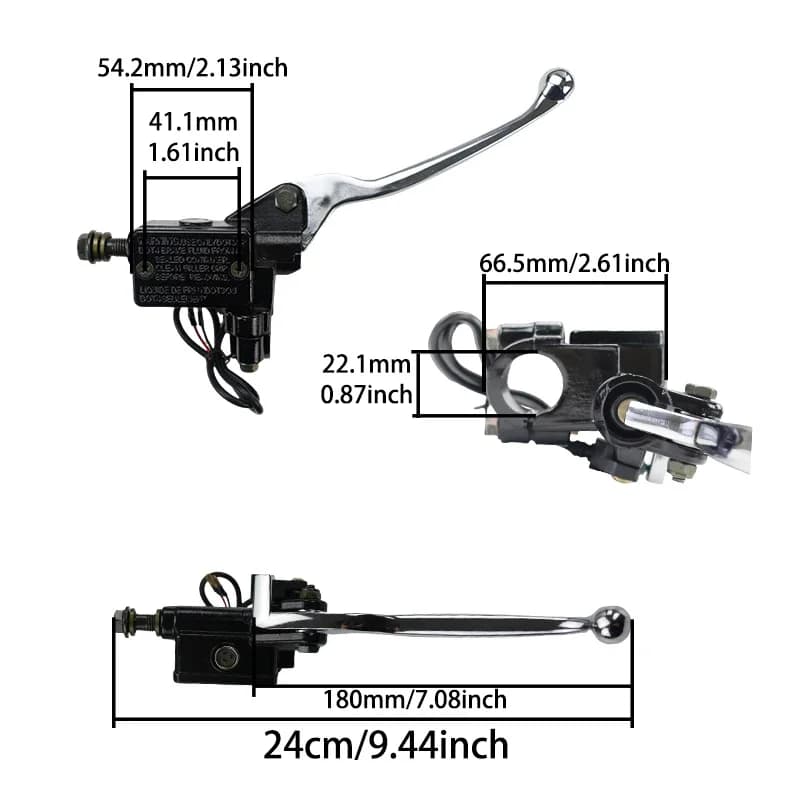 Parti di utensili per moto Pompa freno frizione sinistra destra da 22 mm in lega di alluminio per ATV Dirt Bike Maniglia leva Accessori motocross